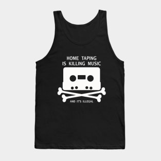 HOME TAPING IS KILLING MUSIC vintage print Tank Top